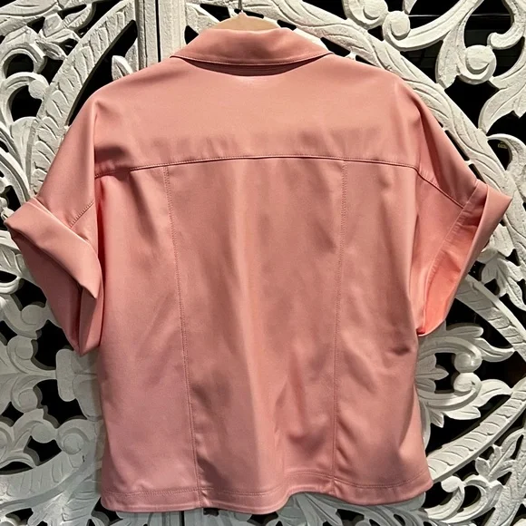 Alice + Olivia Edyth Faux Leather Shirt
